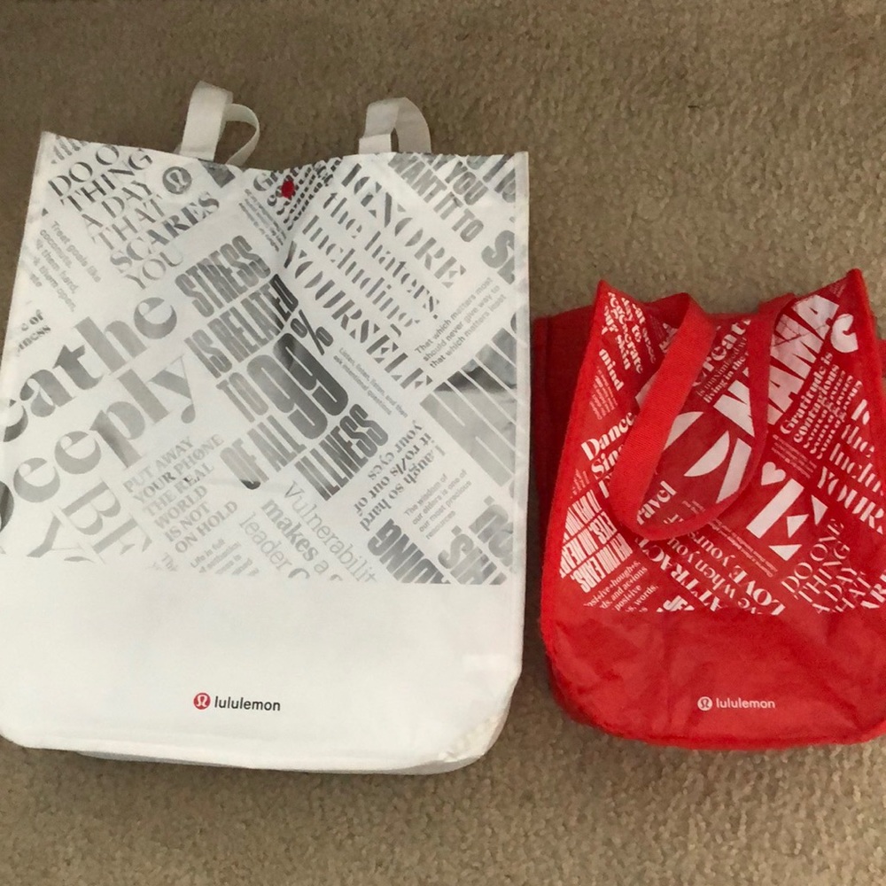2 for $20 Two lululemon reusable bags.